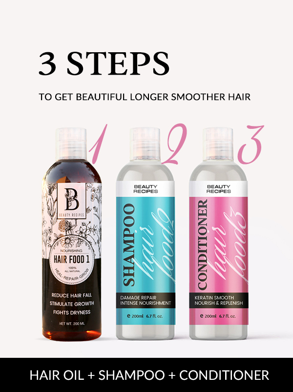 HAIR OIL+SHAMPOO+CONDITONER 200ML EACH